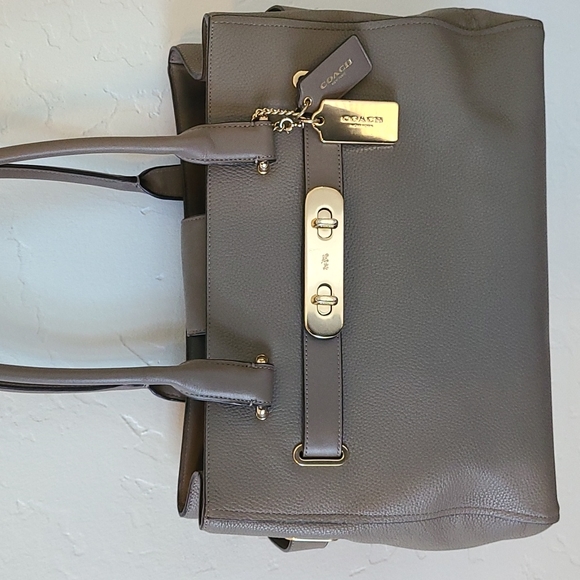 Coach Handbags - Gray Leather Coach Satchel Bag
